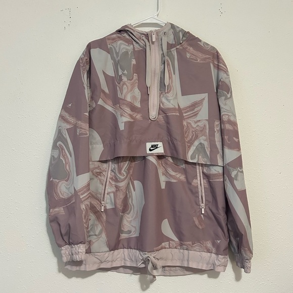 Nike Sportswear Windbreaker Marble All Over Print Jacket Size Medium - Picture 4 of 8